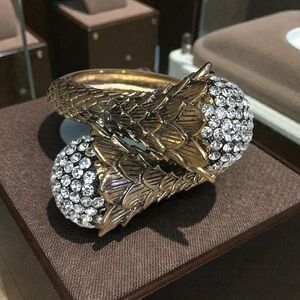 Gold and Silver Crystal Encrusted Bracelet